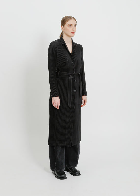TONY PLEAT TRENCH / BLACK
