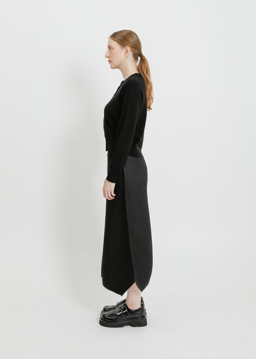 CHET PLEAT SKIRT / BLACK