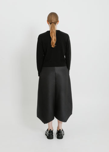 CHET PLEAT SKIRT / BLACK