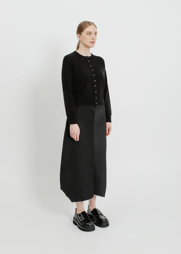 CHET PLEAT SKIRT / BLACK