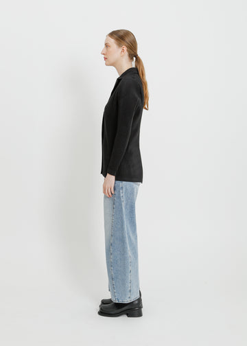 HARRIET PLEAT BLAZER / BLACK