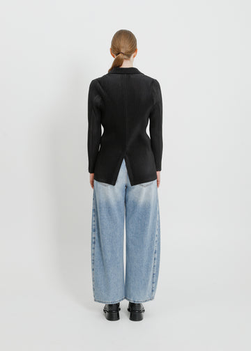 HARRIET PLEAT BLAZER / BLACK