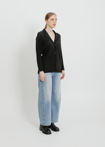 HARRIET PLEAT BLAZER / BLACK