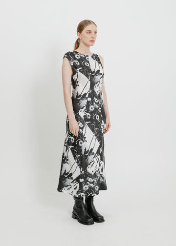 ROCHELLE DRESS / BLACK-WHITE