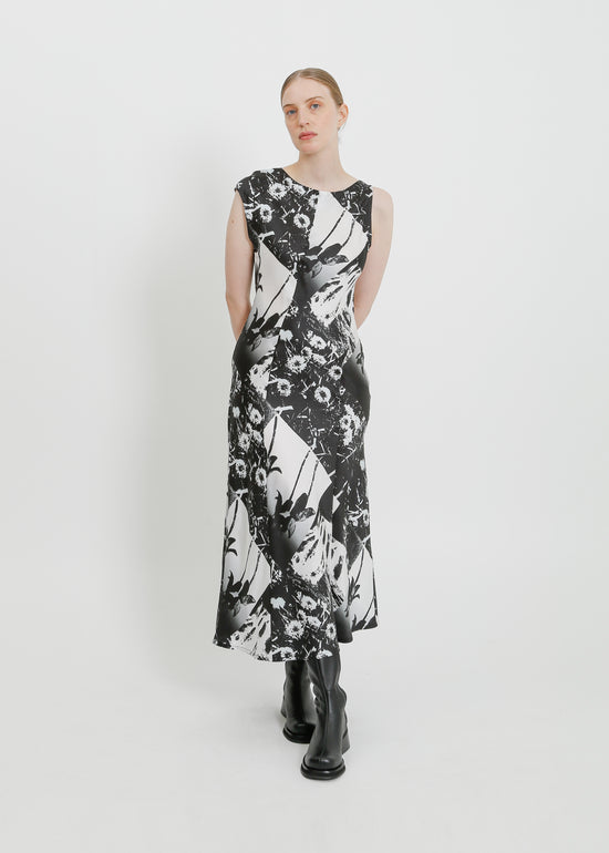 ROCHELLE DRESS / BLACK-WHITE