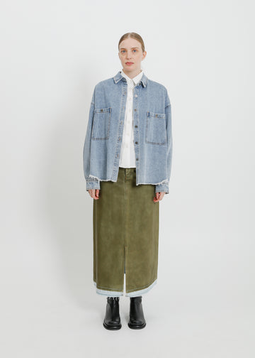 ENNIS DENIM OVERSHIRT / LIGHT INDIGO