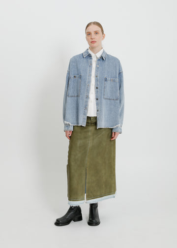 ENNIS DENIM OVERSHIRT / LIGHT INDIGO