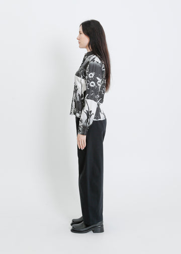 BELIZE SHIRT / BLACK-WHITE