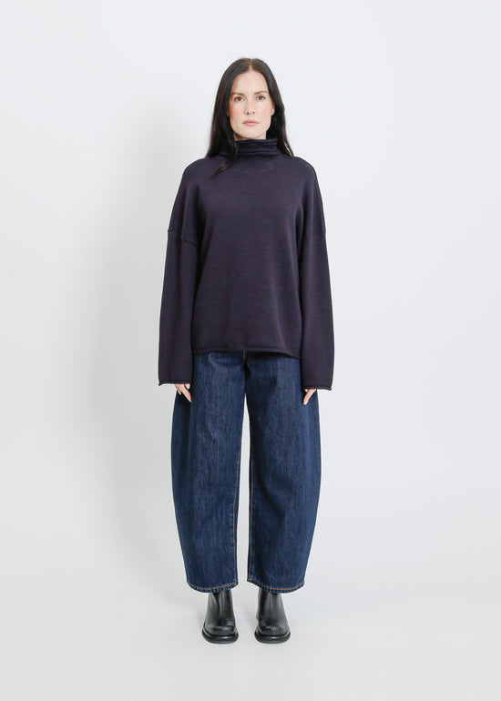 RAVENNA KNIT SWEAT / NAVY