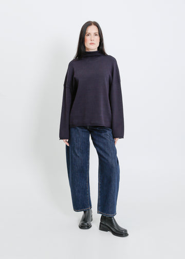RAVENNA KNIT SWEAT / NAVY