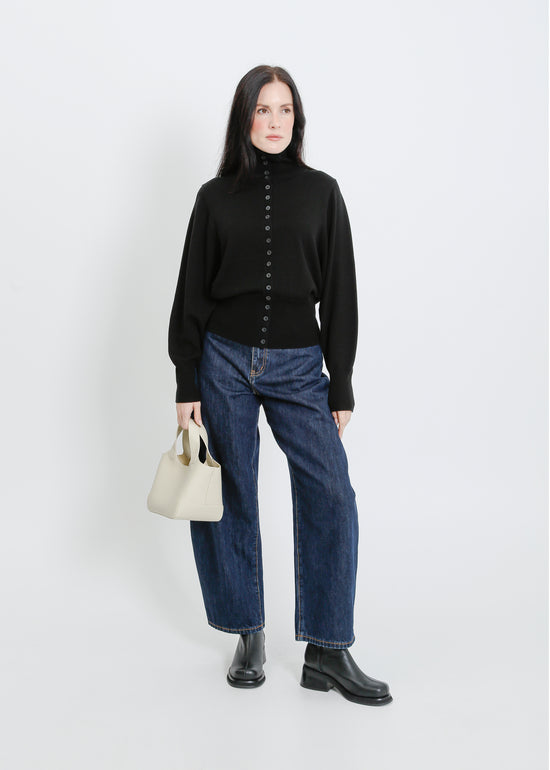 VALETTA KNIT CARDI / BLACK