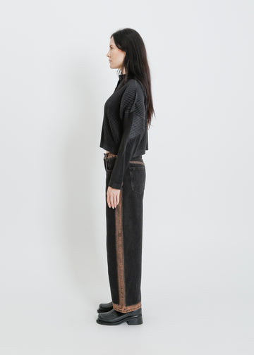 MADDY PLEAT JACKET / BLACK