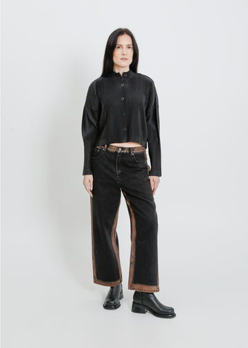 MADDY PLEAT JACKET / BLACK