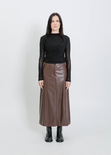 AKITA SKIRT  / CHOCOLATE