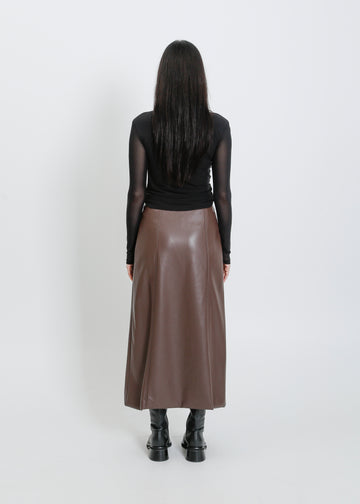 AKITA SKIRT  / CHOCOLATE