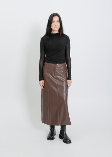 AKITA SKIRT  / CHOCOLATE