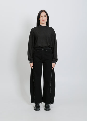 MONIQUE PLEAT SWEAT / BLACK