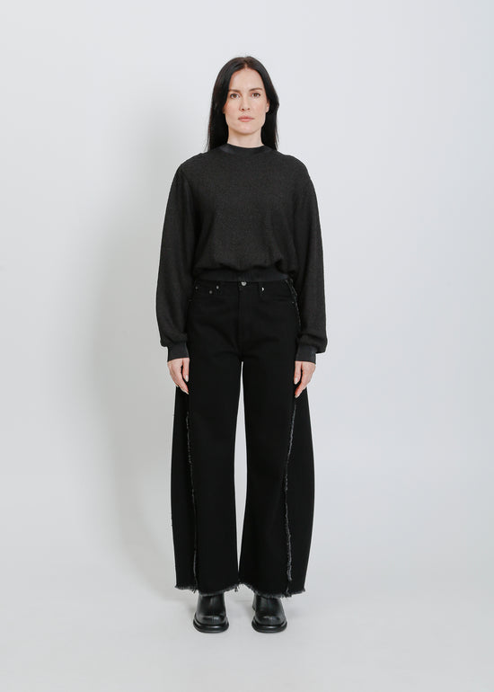 MONIQUE PLEAT SWEAT / BLACK