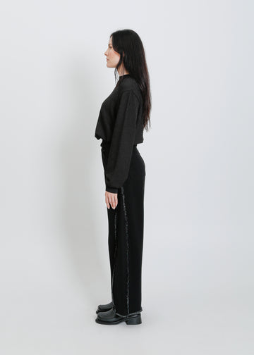 MONIQUE PLEAT SWEAT / BLACK