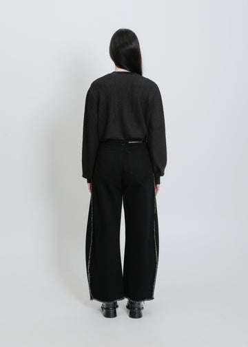 MONIQUE PLEAT SWEAT / BLACK