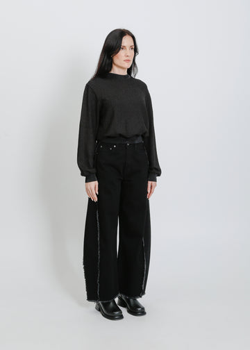 MONIQUE PLEAT SWEAT / BLACK