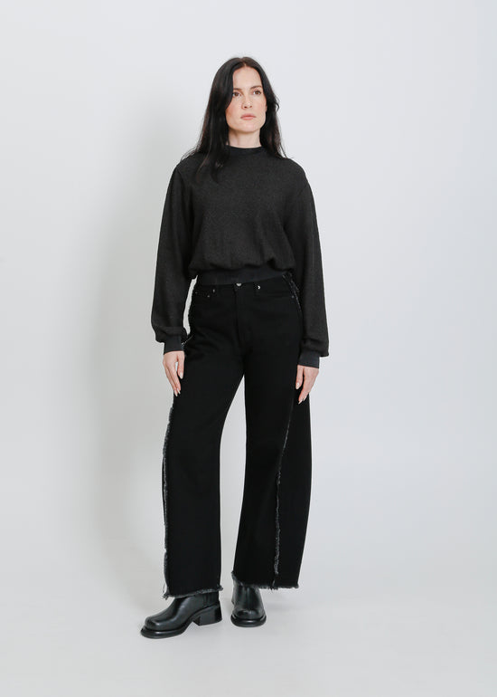 MONIQUE PLEAT SWEAT / BLACK