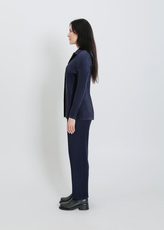 HARRIET PLEAT BLAZER / NAVY