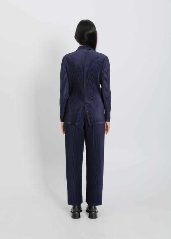 HARRIET PLEAT BLAZER / NAVY