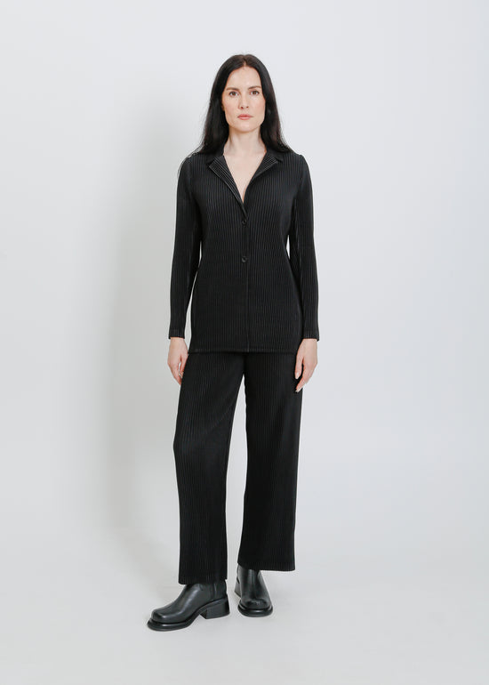 HARRIET PLEAT BLAZER / BLACK