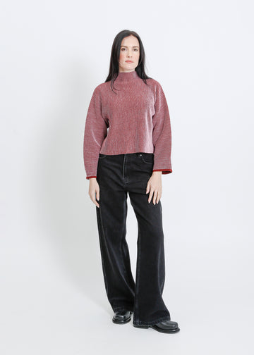 BONNIE KNIT SWEAT / SANGRIA-PINK
