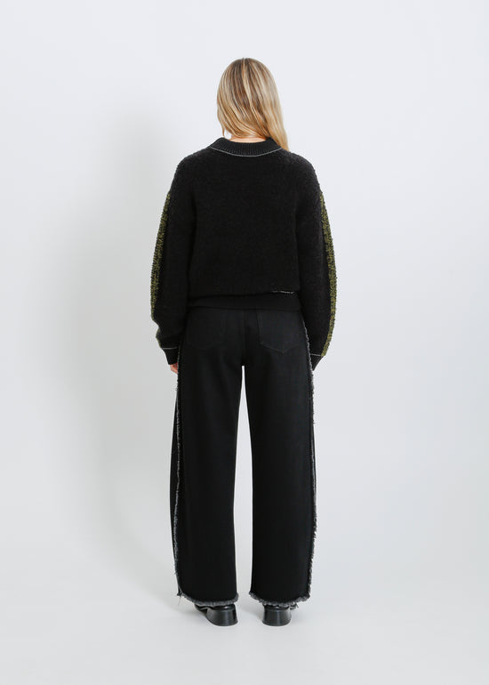 OAKLAND KNIT SWEAT / BLACK
