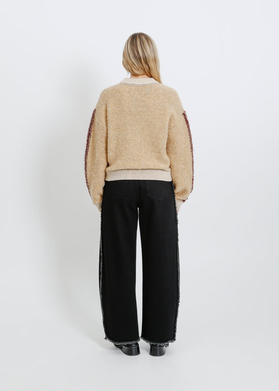 OAKLAND KNIT SWEAT / BEIGE