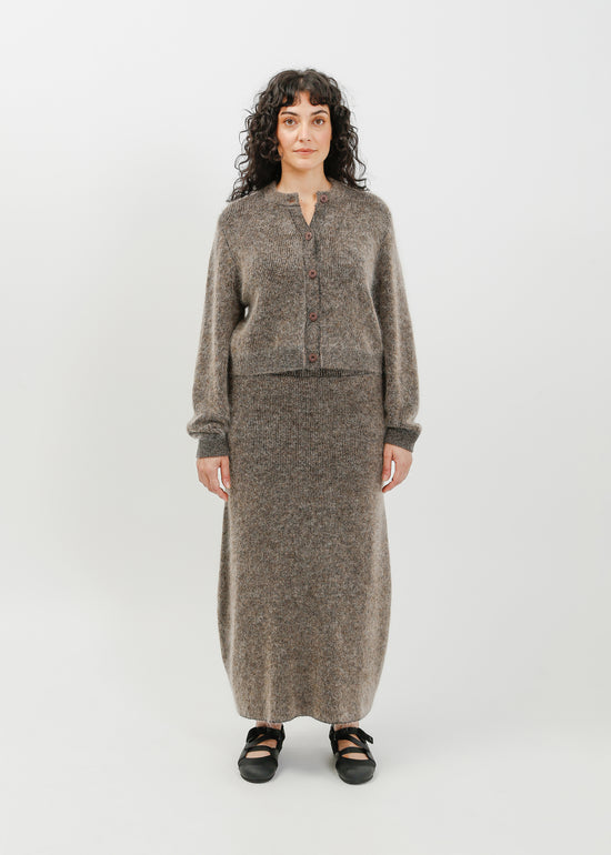 Leo Knit Skirt / Black-Taupe