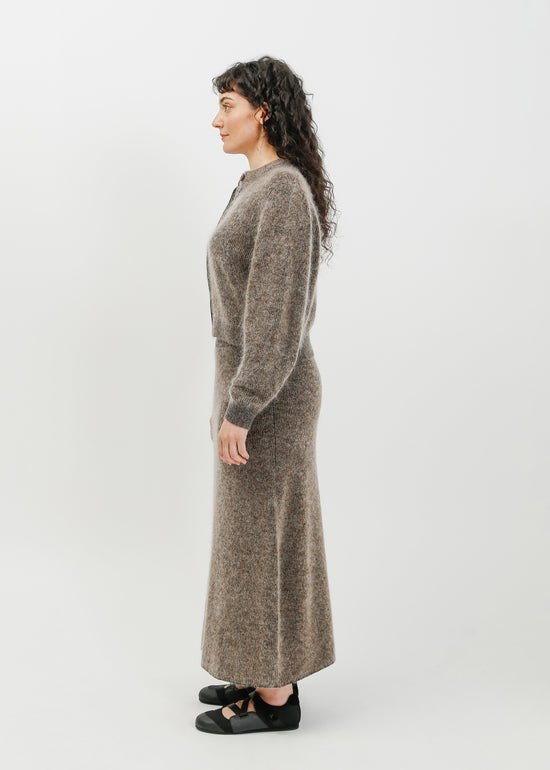Leo Knit Skirt / Black-Taupe