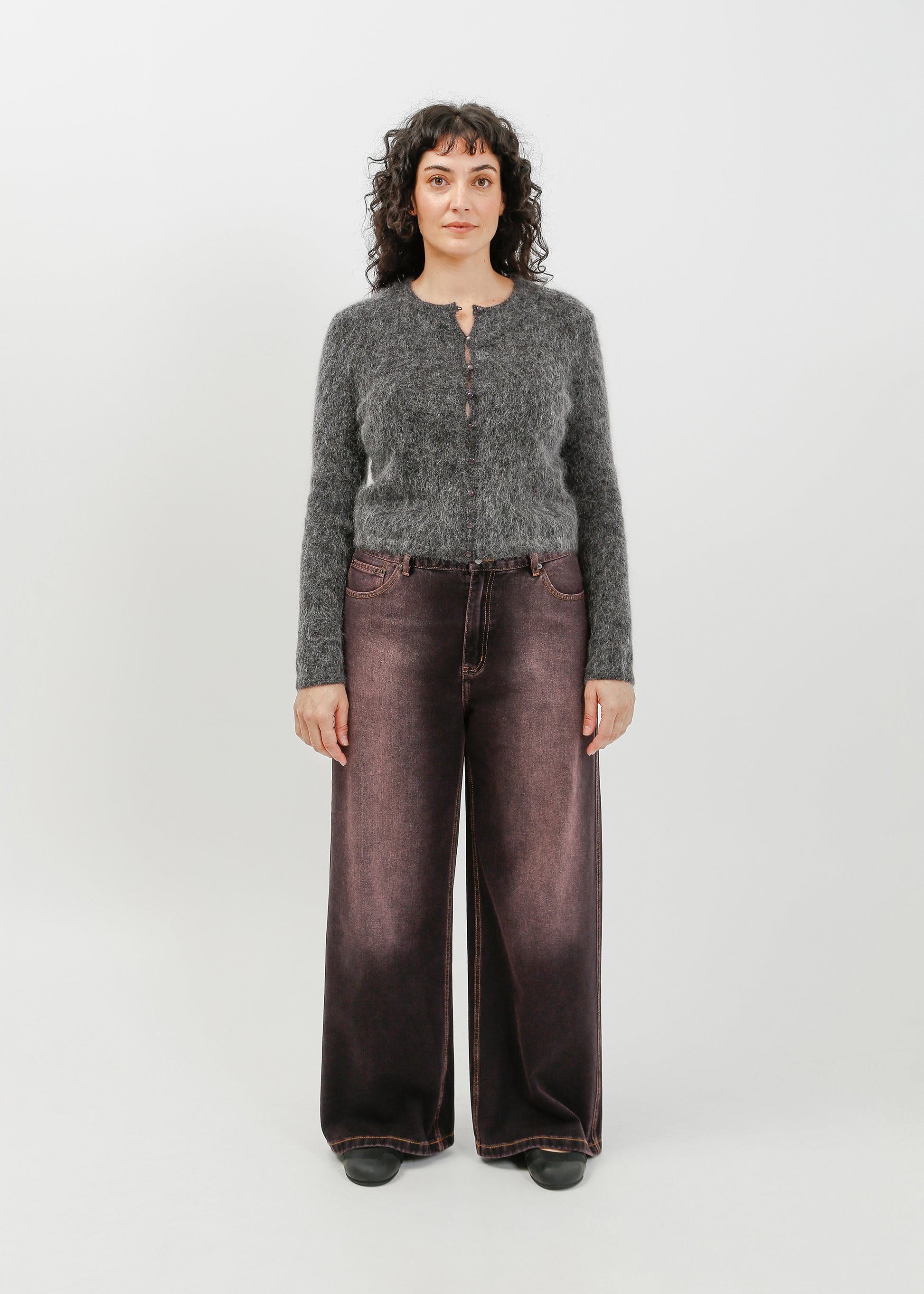 Lily Knit Cardi / Charcoal - 
Charcoal (image 6)