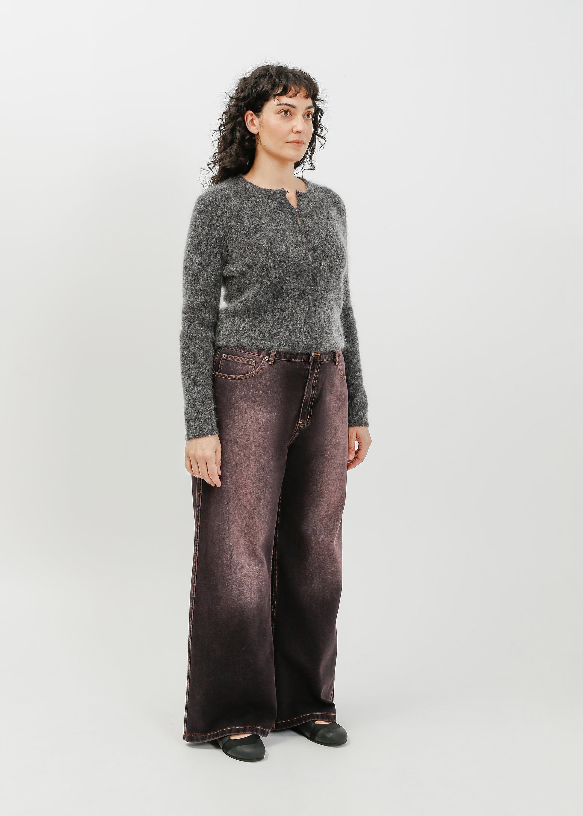 Lily Knit Cardi / Charcoal - 
Charcoal (image 7)