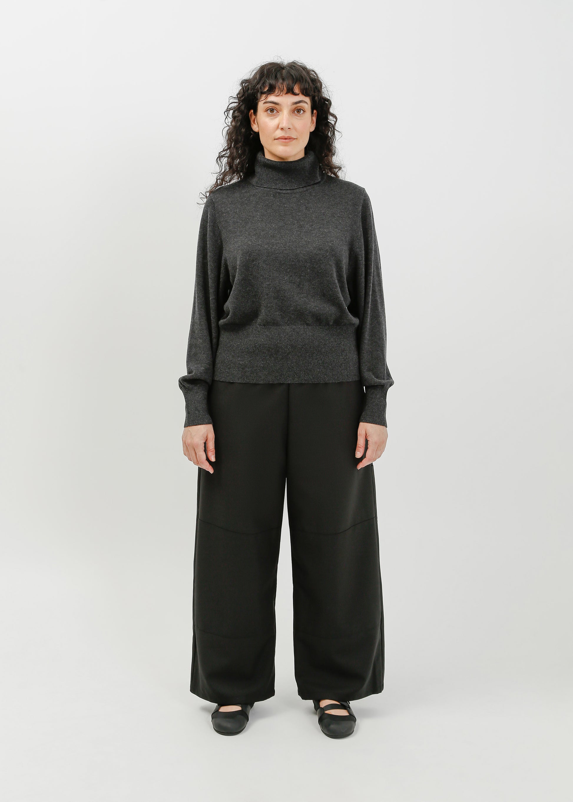 Benson Knit Top / Charcoal - 
Charcoal (image 6)