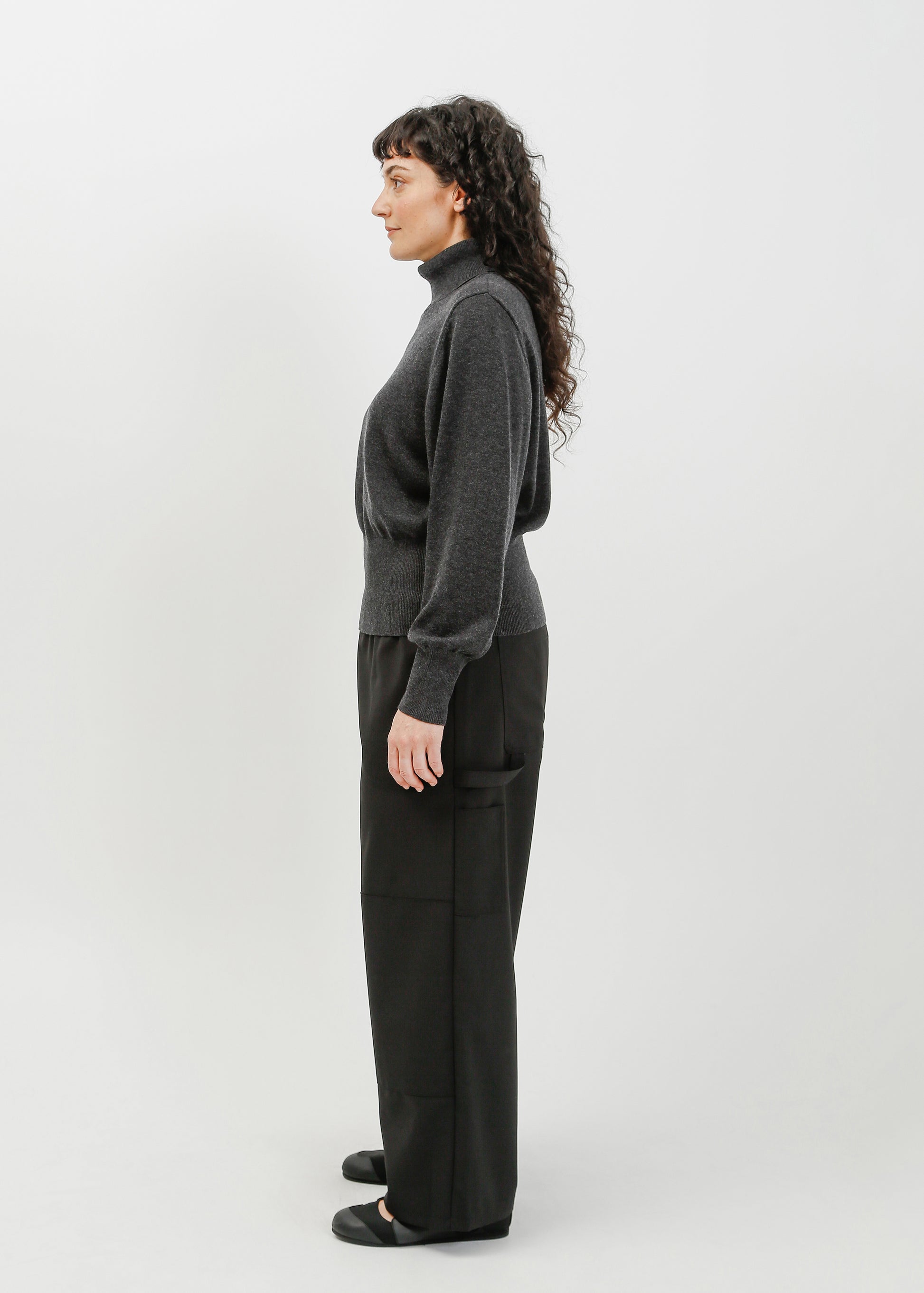 Benson Knit Top / Charcoal - 
Charcoal (image 8)