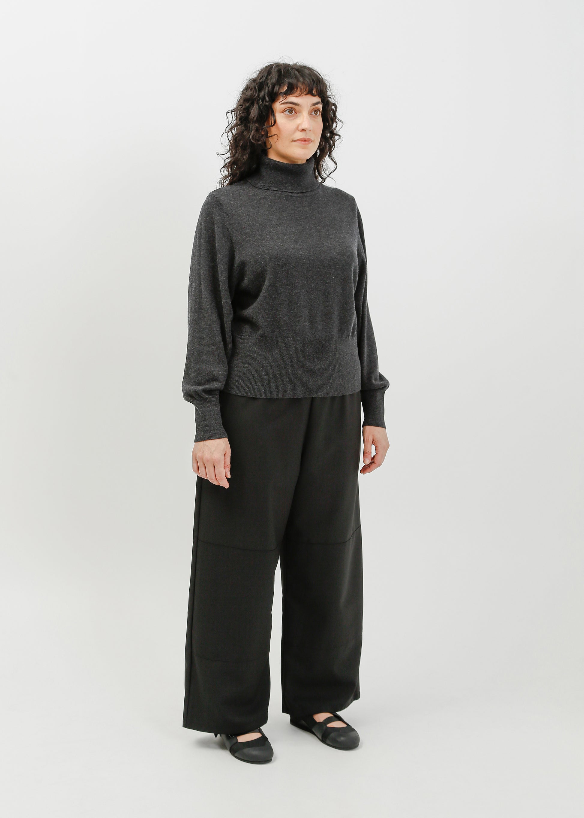 Benson Knit Top / Charcoal - 
Charcoal (image 7)