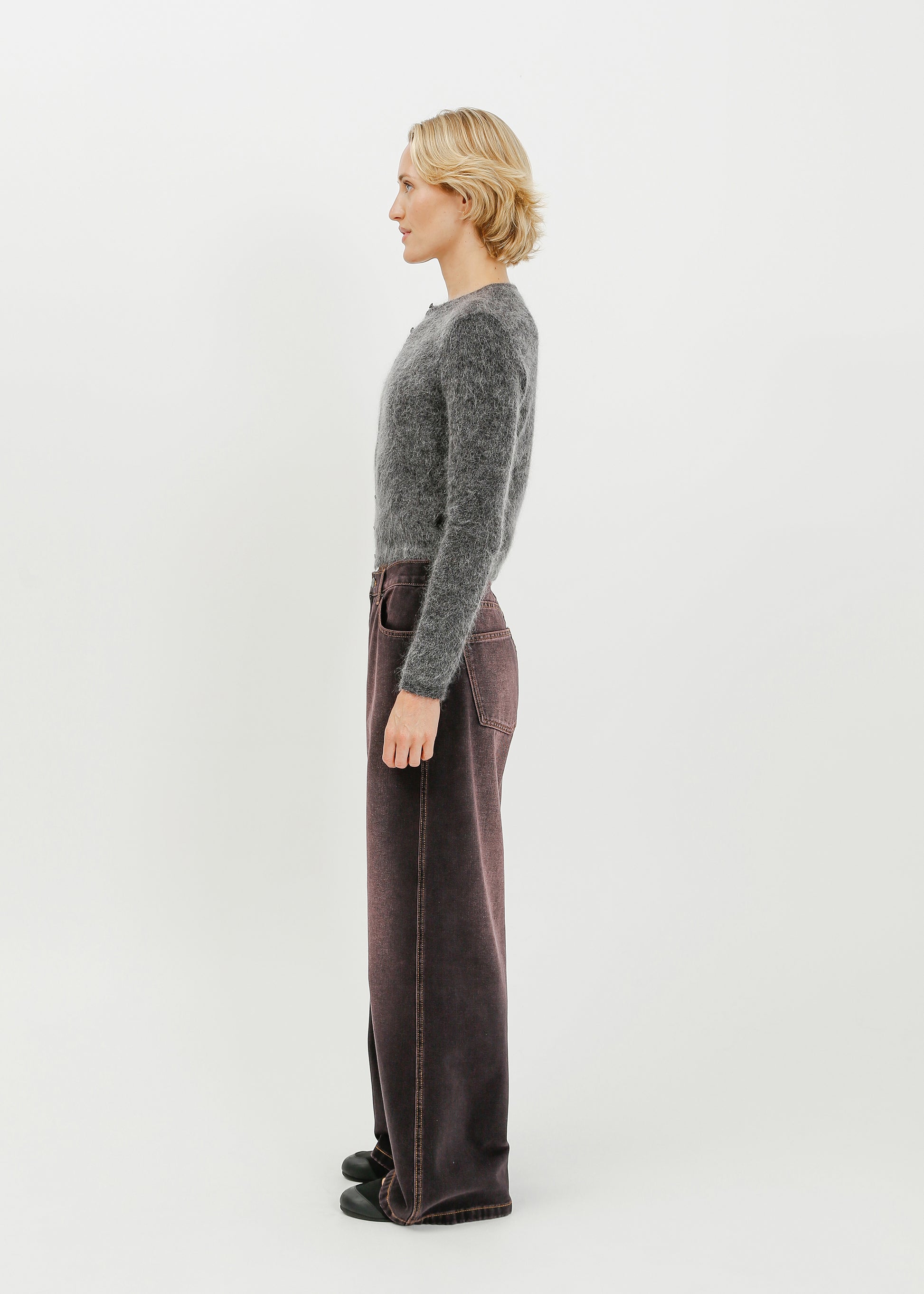 Lily Knit Cardi / Charcoal - 
Charcoal (image 3)