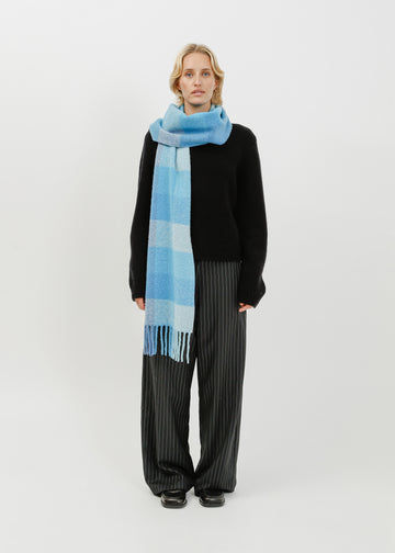 Lilah Scarf / Blue Check
