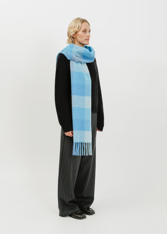 Lilah Scarf / Blue Check
