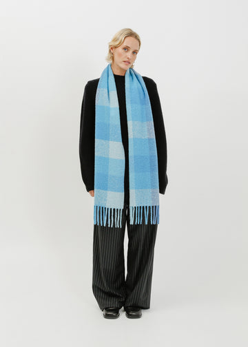 Lilah Scarf / Blue Check