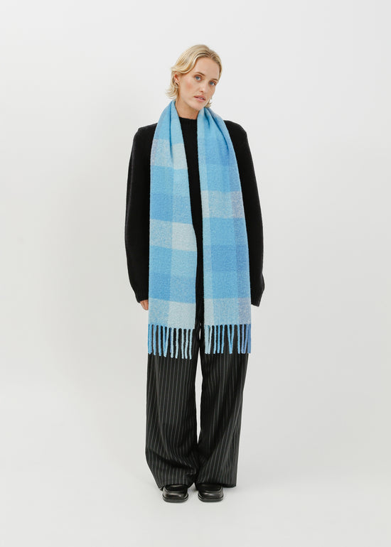 Lilah Scarf / Blue Check