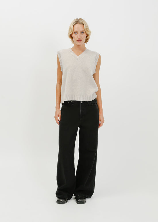 Zadie Knit Vest / Taupe Marle