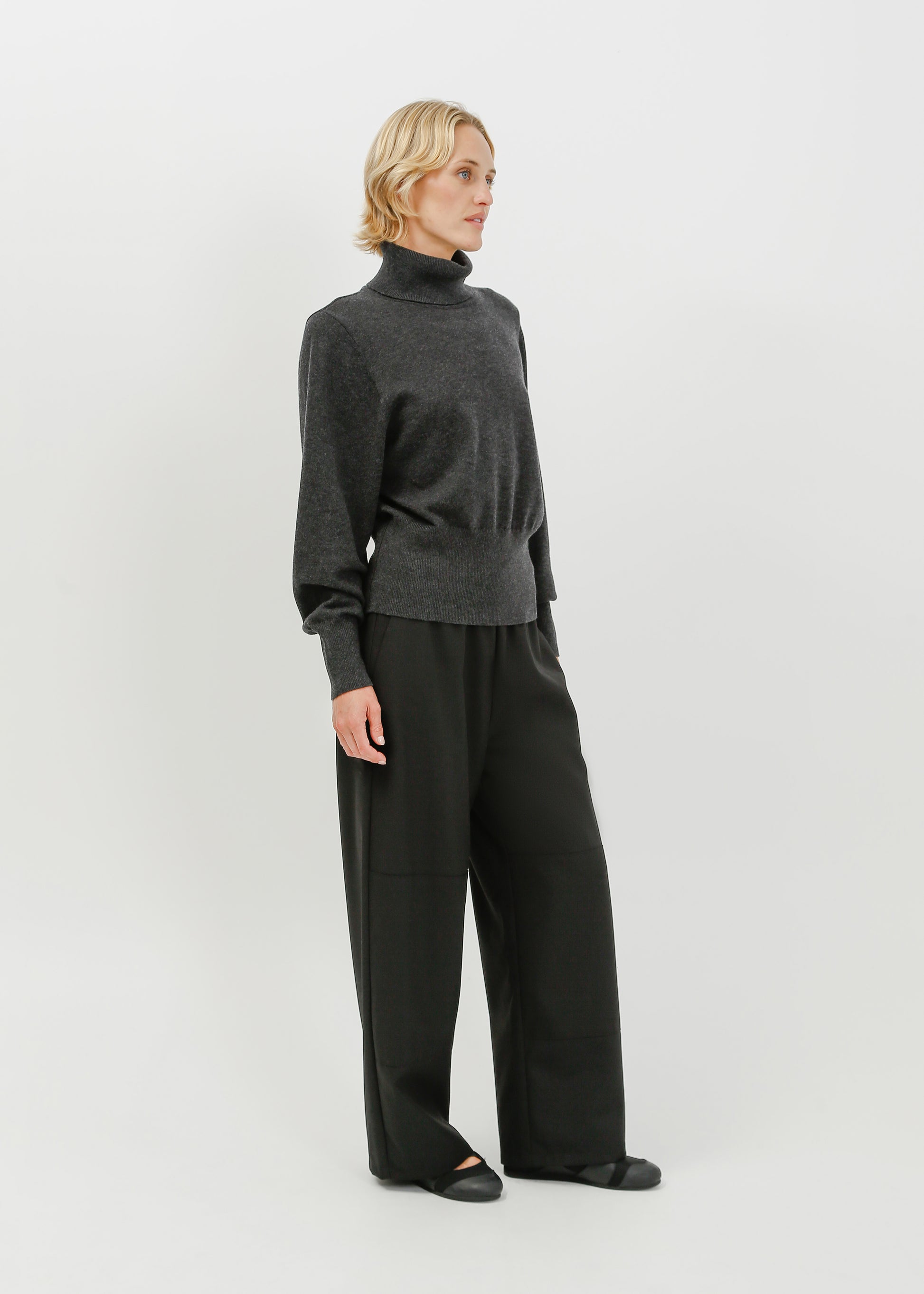 Benson Knit Top / Charcoal - 
Charcoal (image 2)