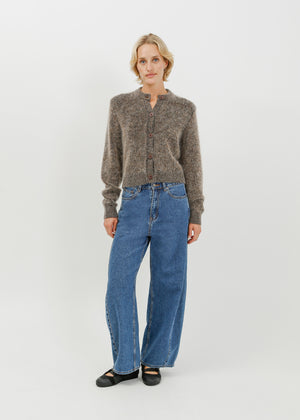 Gracie Knit Cardi / Black-Taupe