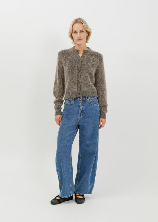 Gracie Knit Cardi / Black-Taupe