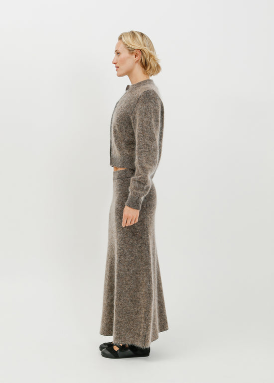 Leo Knit Skirt / Black-Taupe