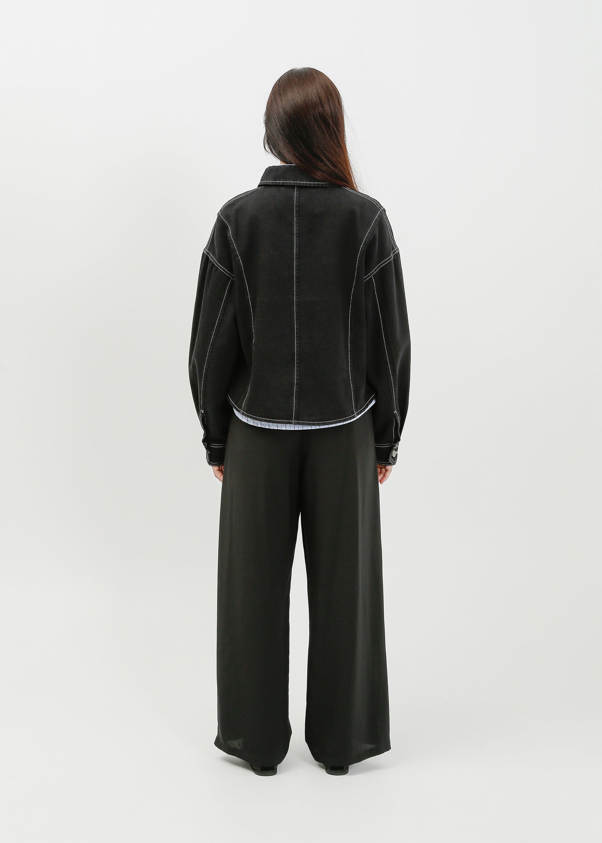 Ramona Denim Shirt / Washed Black - 
Washed Black (image 4)